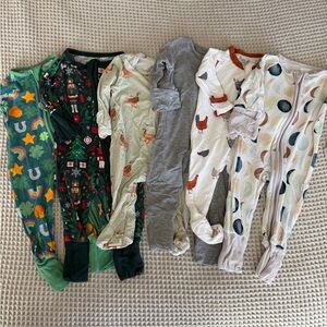 Little Sleepies Colorful Kids Footies Set